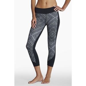 Fabletics Sydney Capri Heather Grey Tao Print/Black XL NWT #756